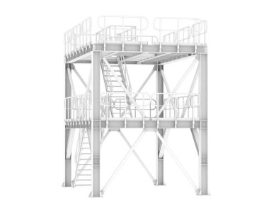 3d rendering image of platform on white background