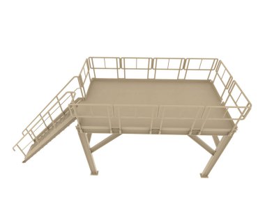 3d rendering image of platform on white background