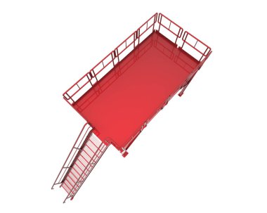 3d rendering image of platform on white background