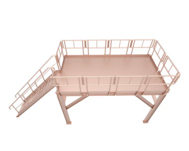 3d rendering image of platform on white background