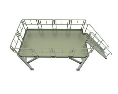 3d rendering image of platform on white background