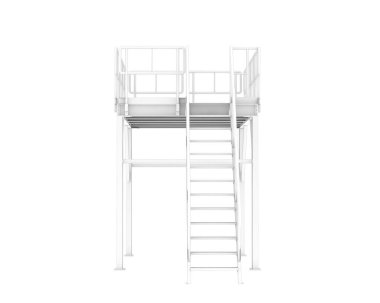 3d rendering image of platform on white background