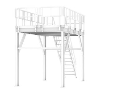 3d rendering image of platform on white background