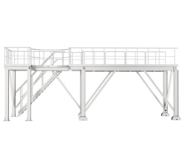3d rendering image of platform on white background