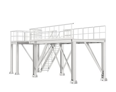 3d rendering image of platform on white background
