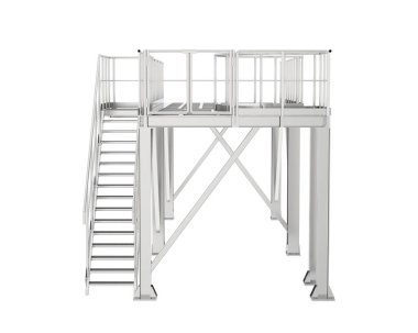 3d rendering image of platform on white background