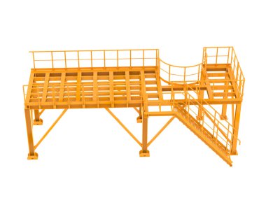 3d rendering image of platform on white background