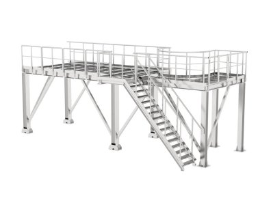 3d rendering image of platform on white background