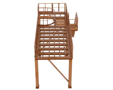 3d rendering image of platform on white background