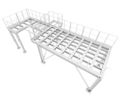 3d rendering image of platform on white background