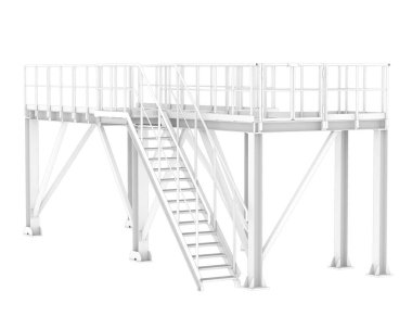 3d rendering image of platform on white background