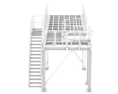 3d rendering image of platform on white background