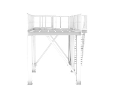 3d rendering image of platform on white background