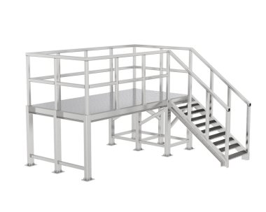 3d rendering image of platform on white background