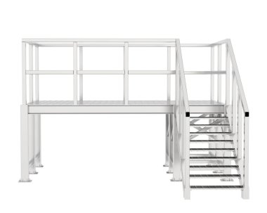 3d rendering image of platform on white background