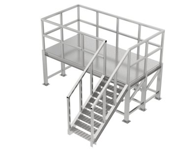 3d rendering image of platform on white background