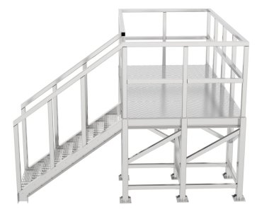 3d rendering image of platform on white background