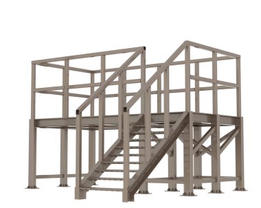 3d rendering image of platform on white background