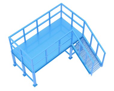 3d rendering image of platform on white background