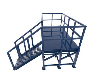 3d rendering image of platform on white background
