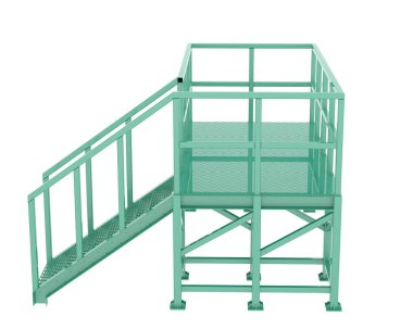 3d rendering image of platform on white background