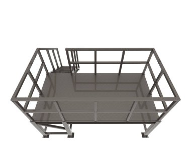 3d rendering image of platform on white background