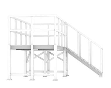 3d rendering image of platform on white background