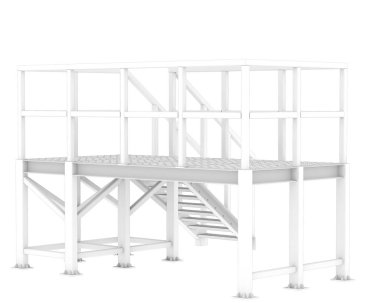 3d rendering image of platform on white background