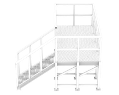 3d rendering image of platform on white background