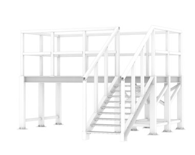 3d rendering image of platform on white background