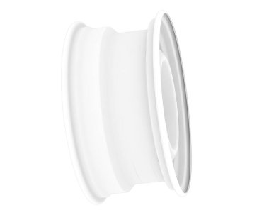 araba kenarı beyaz arka planda izole edildi, 3D görüntüleme - illüstrasyon