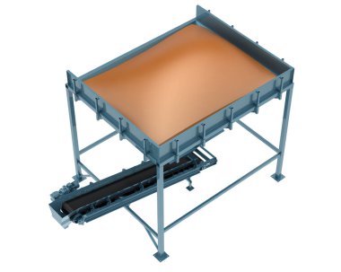 Arka planda endüstriyel huni görüntüsü izole edildi. Büyük yayınlar ya da baskılar için ideal. 3d görüntüleme - illüstrasyon