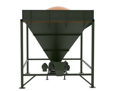 Arka planda endüstriyel huni görüntüsü izole edildi. Büyük yayınlar ya da baskılar için ideal. 3d görüntüleme - illüstrasyon