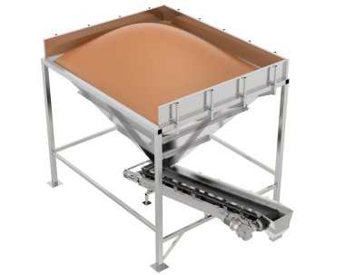 Arka planda endüstriyel huni görüntüsü izole edildi. Büyük yayınlar ya da baskılar için ideal. 3d görüntüleme - illüstrasyon