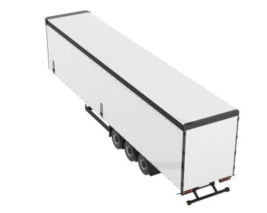 trailer for transporting cargo. isolated on white background. 3 d rendering.