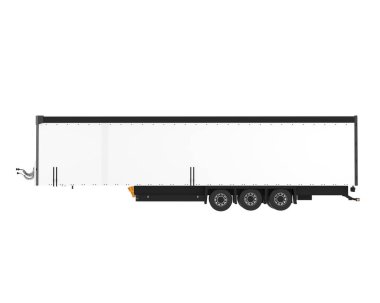trailer for transporting cargo. isolated on white background. 3 d rendering.