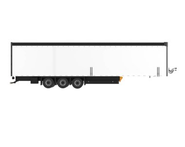 trailer for transporting cargo. isolated on white background. 3 d rendering.