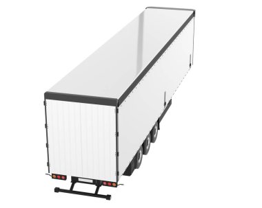 trailer for transporting cargo. isolated on white background. 3 d rendering.