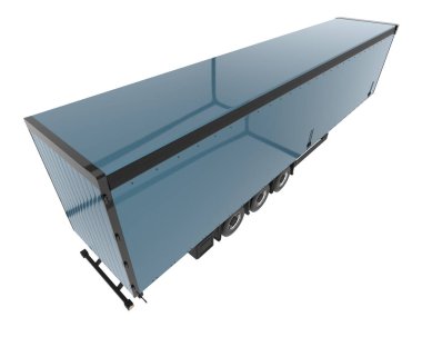 trailer for transporting cargo. isolated on white background. 3 d rendering.
