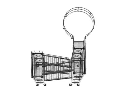 Silo stairs isolated over white background, illustration