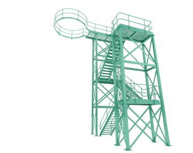 Silo stairs isolated over white background, illustration