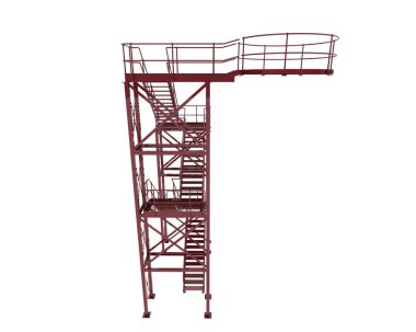 Silo stairs isolated over white background, illustration