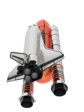 Space ship. 3d rendering - illustration