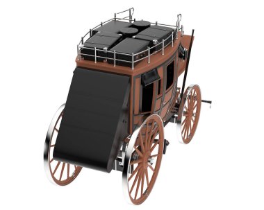 Eski klasik vintage taşıma, 3D çizim 