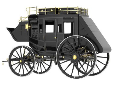 Eski klasik vintage taşıma, 3D çizim 