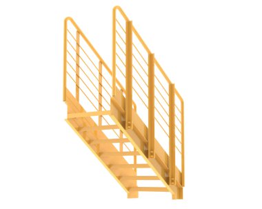 stairs isolated over white background, illustration