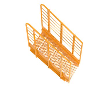 stairs isolated over white background, illustration