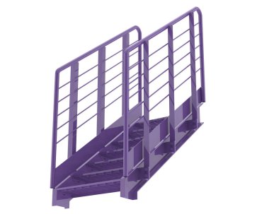 stairs isolated over white background, illustration