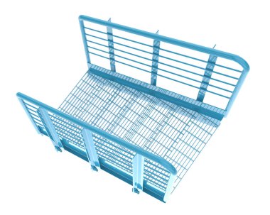 stairs isolated over white background, illustration