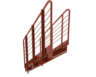 stairs isolated over white background, illustration